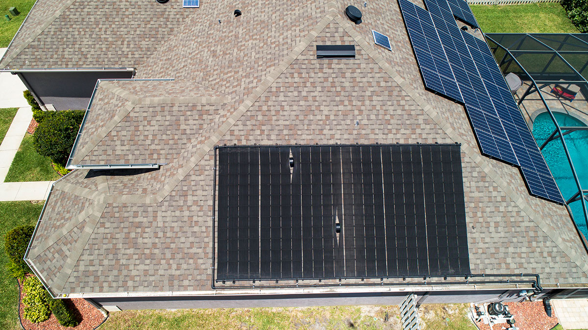 Residential pool heating solar